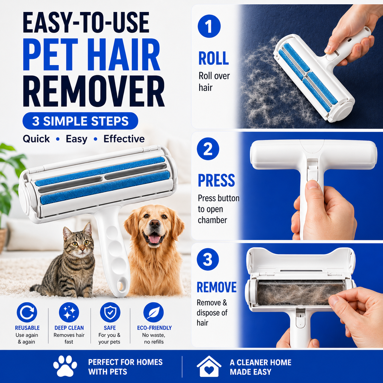 Pet Hair Remover Pro – Remove Pet Hair from Furniture in Seconds